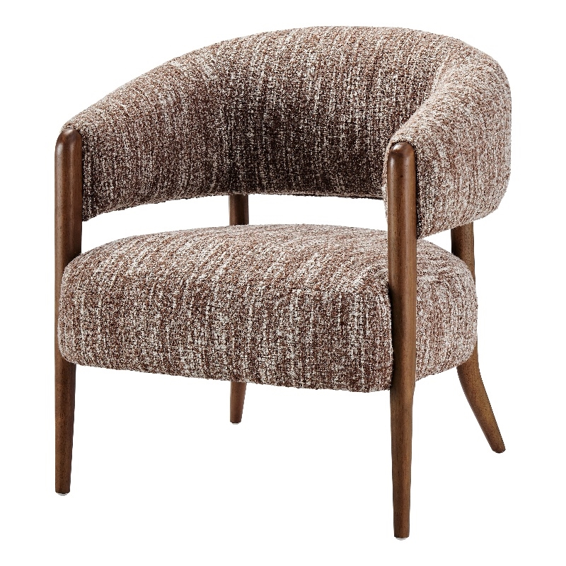 NPD Furniture Mayla Accent Chair in Dappled Rose Clay Boucle