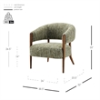 NPD Furniture Mayla Accent Chair in Dappled Mustard Gold Boucle