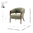 NPD Furniture Mayla Accent Chair in Dappled Olive Mustard