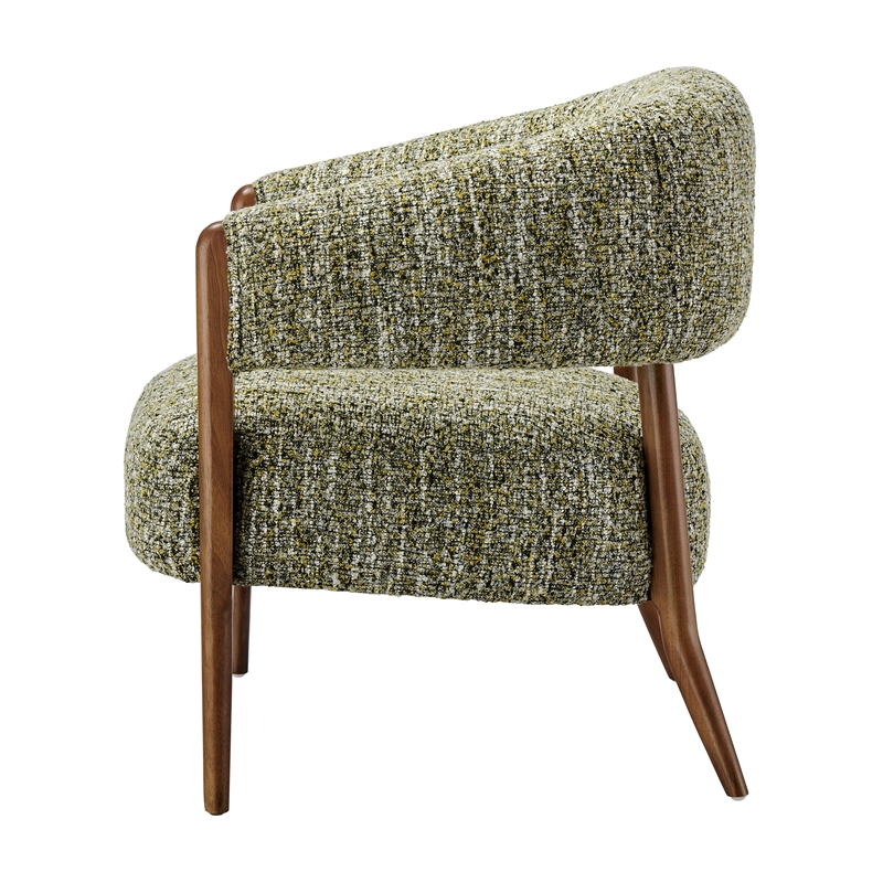 NPD Furniture Mayla Accent Chair in Dappled Mustard Gold Boucle