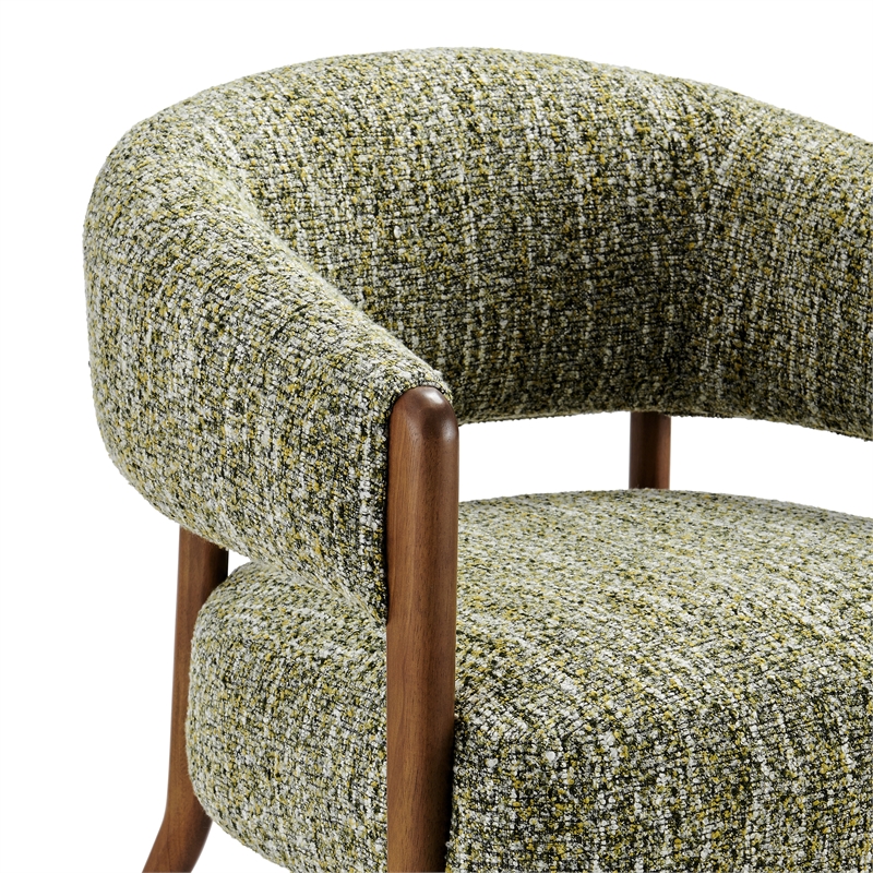 NPD Furniture Mayla Accent Chair in Dappled Mustard Gold Boucle