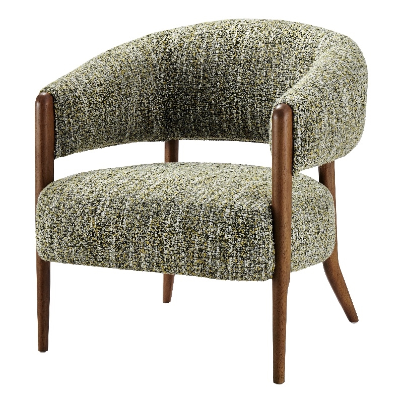 NPD Furniture Mayla Accent Chair in Dappled Mustard Gold Boucle