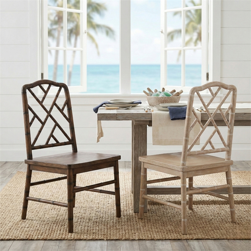 NPD Furniture Islena Dining Side Chair in Brushed Sand - Set of 2