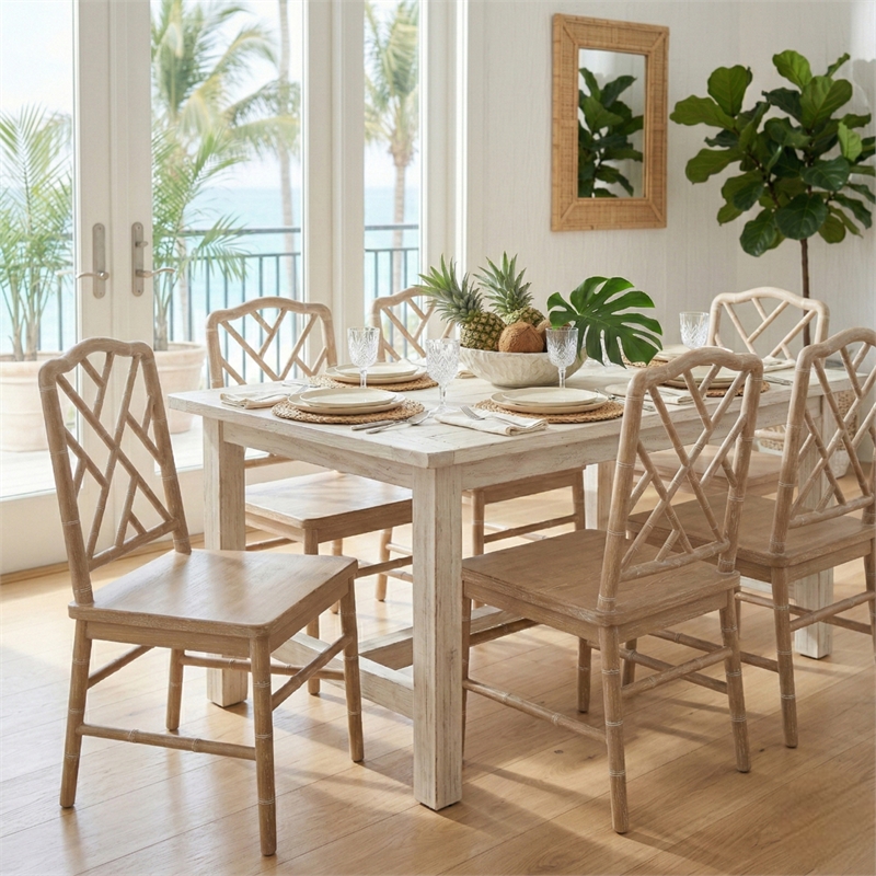 NPD Furniture Islena Dining Side Chair in Brushed Sand - Set of 2