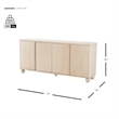 NPD Furniture Harlyn 4-Door Wood Buffet in Weathered Sand