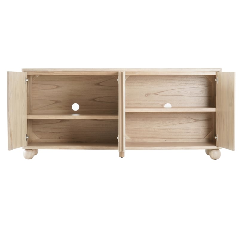 NPD Furniture Harlyn 4-Door Wood Buffet in Weathered Sand