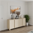 NPD Furniture Harlyn 4-Door Wood Buffet in Weathered Sand