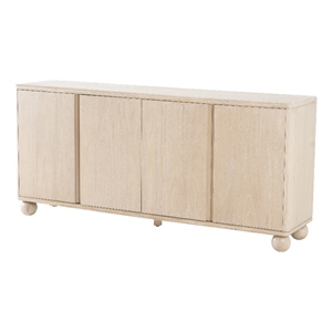 NPD Furniture Harlyn 4-Door Wood Buffet in Weathered Sand