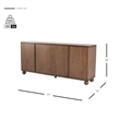 NPD Furniture Harlyn 4-Door Wood Buffet in Walnut