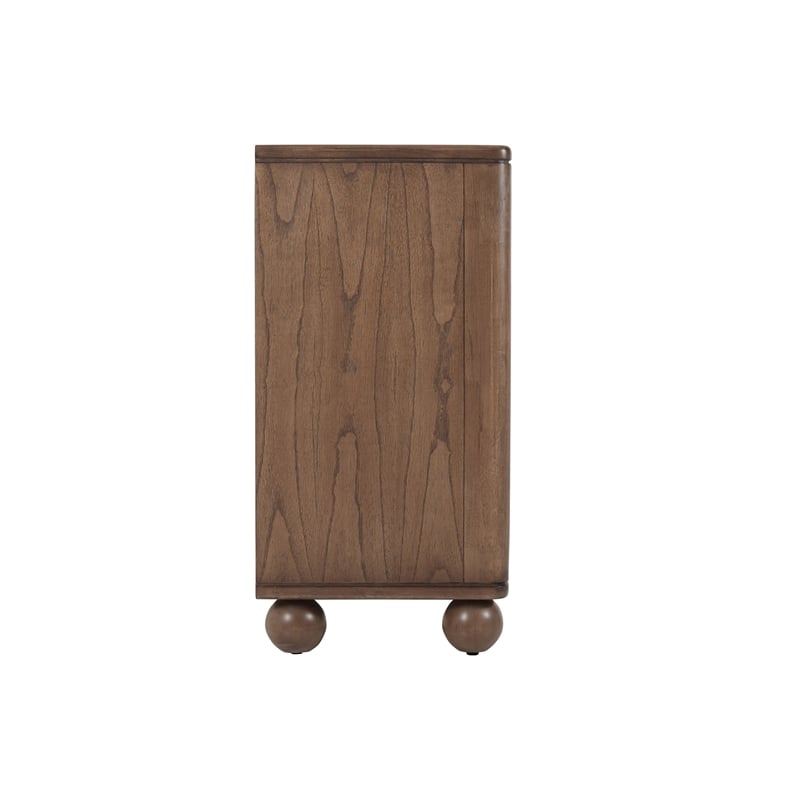 NPD Furniture Harlyn 4-Door Wood Buffet in Walnut