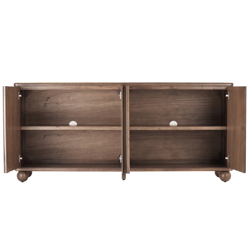 NPD Furniture Harlyn 4-Door Wood Buffet in Walnut