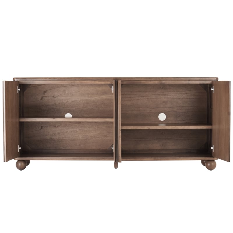 NPD Furniture Harlyn 4-Door Wood Buffet in Walnut