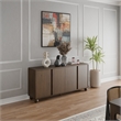 NPD Furniture Harlyn 4-Door Wood Buffet in Walnut