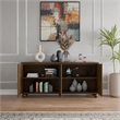 NPD Furniture Harlyn 4-Door Wood Buffet in Walnut
