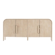 NPD Furniture Serenia 4-Door Wood Buffet in Weathered Sand