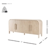 NPD Furniture Serenia 4-Door Wood Buffet in Weathered Sand