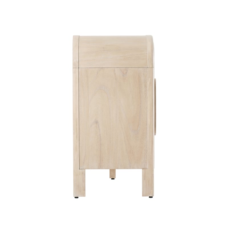 NPD Furniture Serenia 4-Door Wood Buffet in Weathered Sand