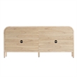 NPD Furniture Serenia 4-Door Wood Buffet in Weathered Sand