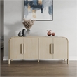 NPD Furniture Serenia 4-Door Wood Buffet in Weathered Sand