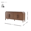 NPD Furniture Serenia 4-Door Wood Buffet in Walnut