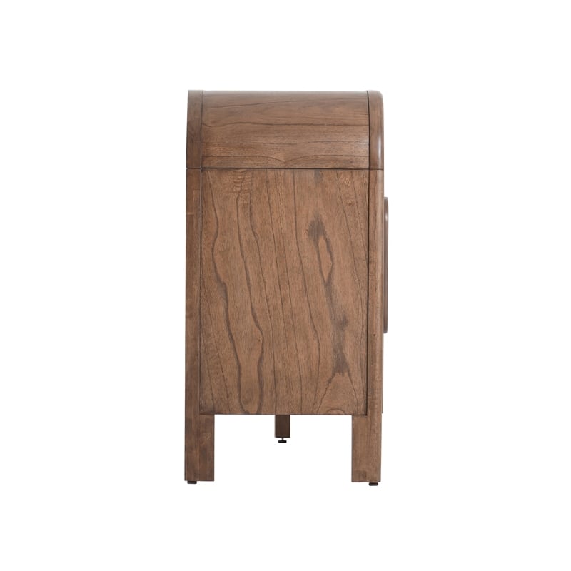 NPD Furniture Serenia 4-Door Wood Buffet in Walnut
