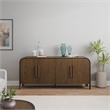 NPD Furniture Serenia 4-Door Wood Buffet in Walnut