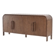 NPD Furniture Serenia 4-Door Wood Buffet in Walnut