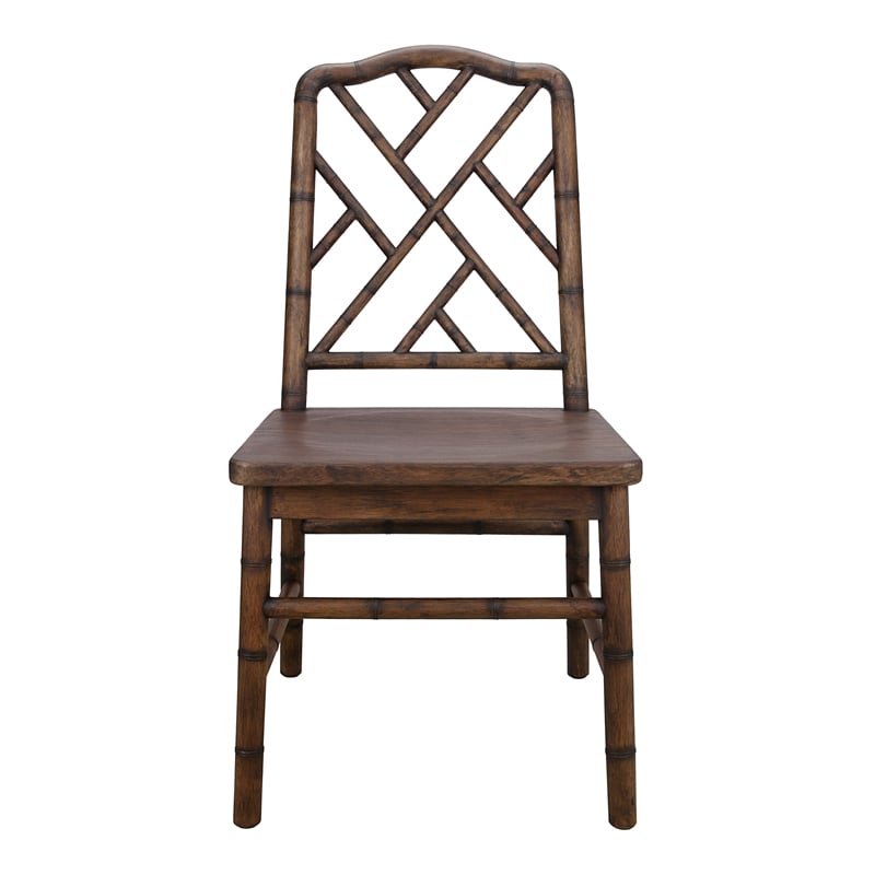 NPD Furniture Islena Dining Side Chair in Walnut - Set of 2