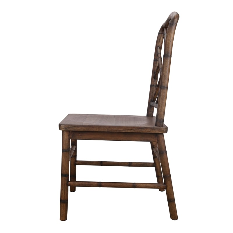 NPD Furniture Islena Dining Side Chair in Walnut - Set of 2