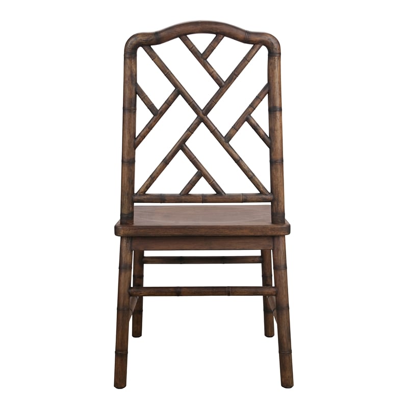 NPD Furniture Islena Dining Side Chair in Walnut - Set of 2