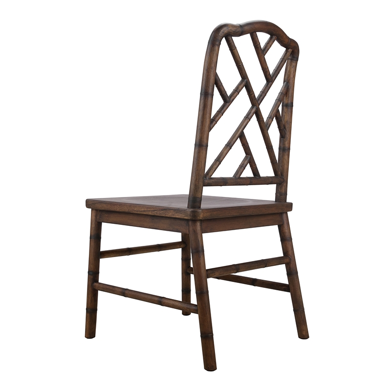 NPD Furniture Islena Dining Side Chair in Walnut - Set of 2