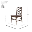 NPD Furniture Islena Dining Side Chair in Walnut - Set of 2