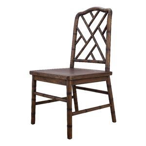 NPD Furniture Islena Dining Side Chair in Walnut - Set of 2