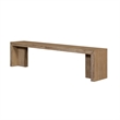 NPD Furniture Zerano Wood Bench in Brushed Smoke