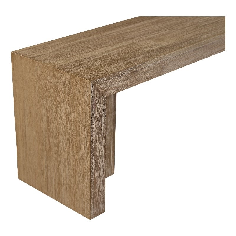 NPD Furniture Zerano Wood Bench in Brushed Smoke