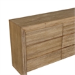 NPD Furniture Zerano 6 Drawer Wood Dresser in Brushed Smoke