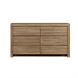 NPD Furniture Zerano 6 Drawer Wood Dresser in Brushed Smoke