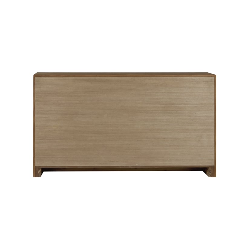 NPD Furniture Zerano 6 Drawer Wood Dresser in Brushed Smoke