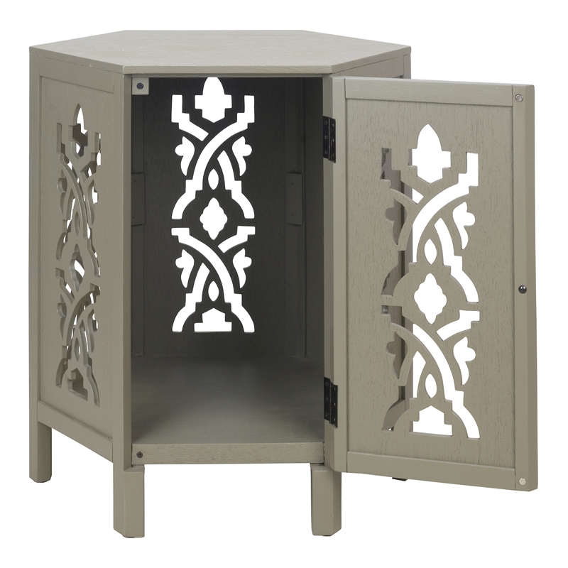 NPD Furniture Seema Wood Accent Table in Sage Green