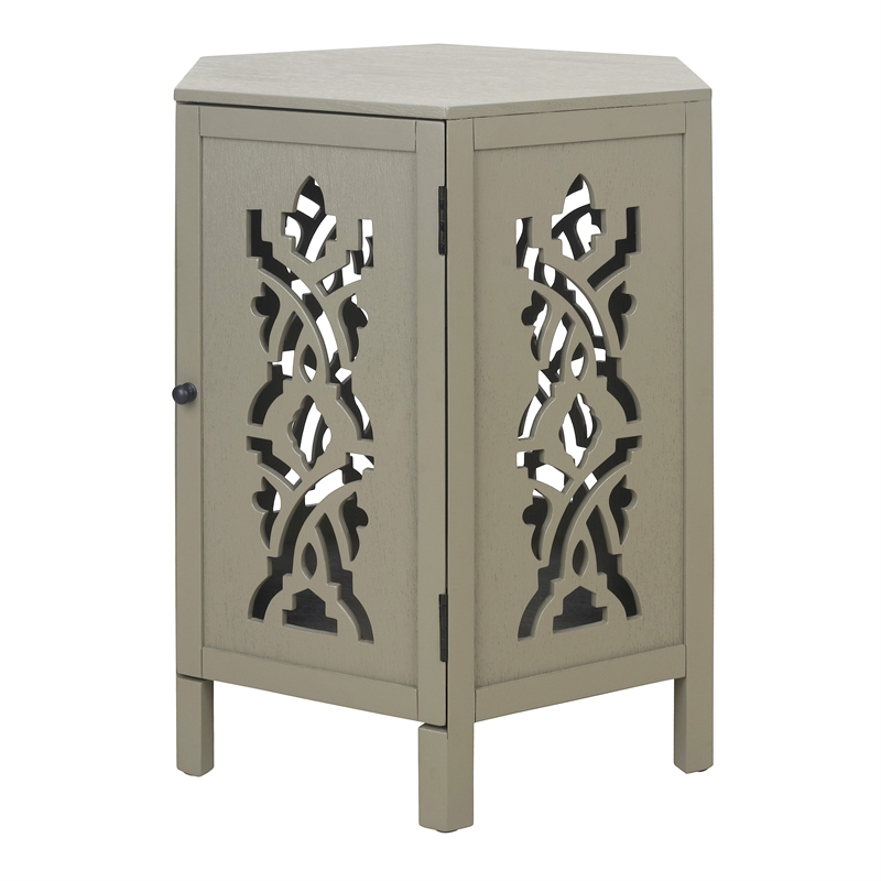 NPD Furniture Seema Wood Accent Table in Sage Green
