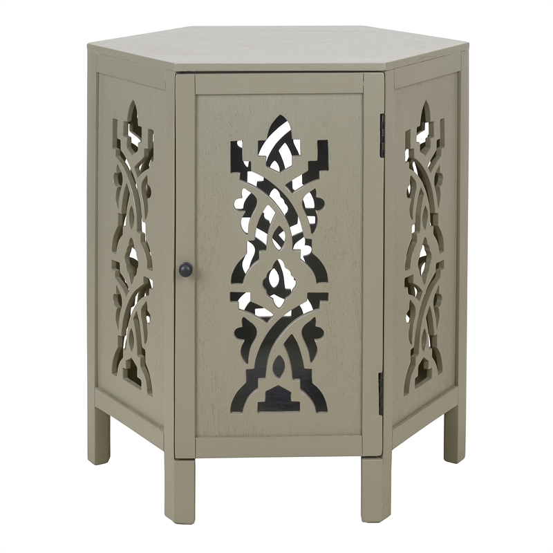 NPD Furniture Seema Wood Accent Table in Sage Green