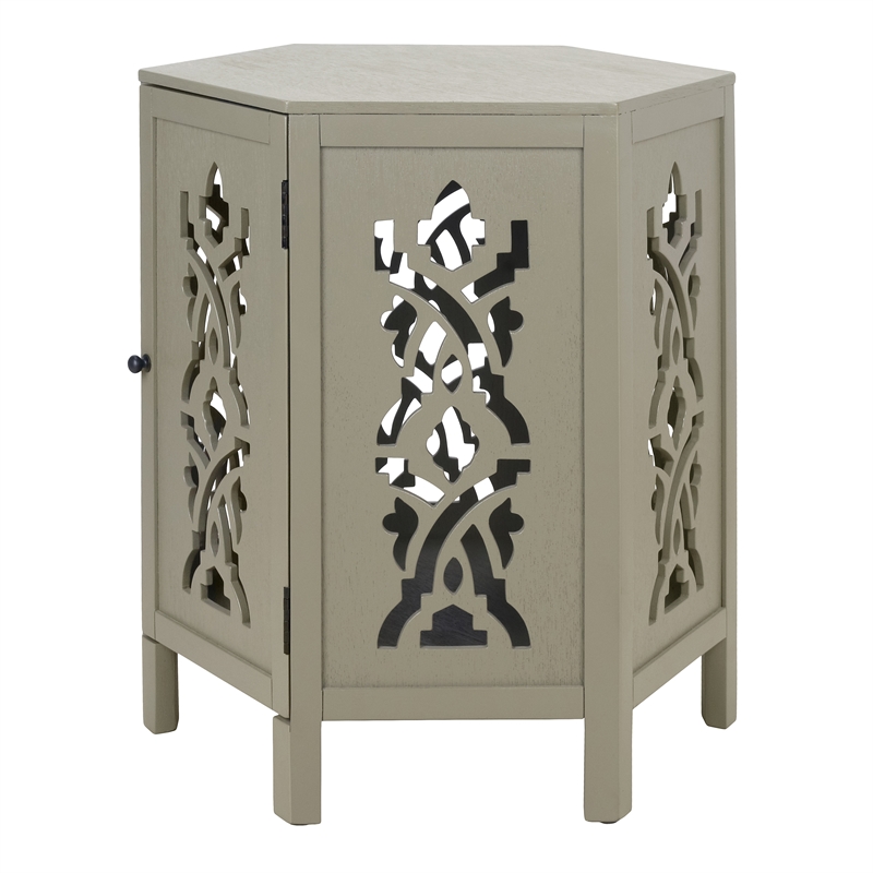NPD Furniture Seema Wood Accent Table in Sage Green
