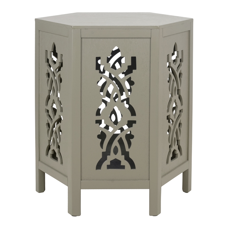 NPD Furniture Seema Wood Accent Table in Sage Green