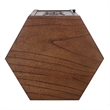 NPD Furniture Seema Wood Accent Table in Walnut