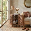NPD Furniture Seema Wood Accent Table in Walnut