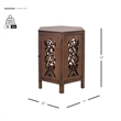 NPD Furniture Seema Wood Accent Table in Walnut