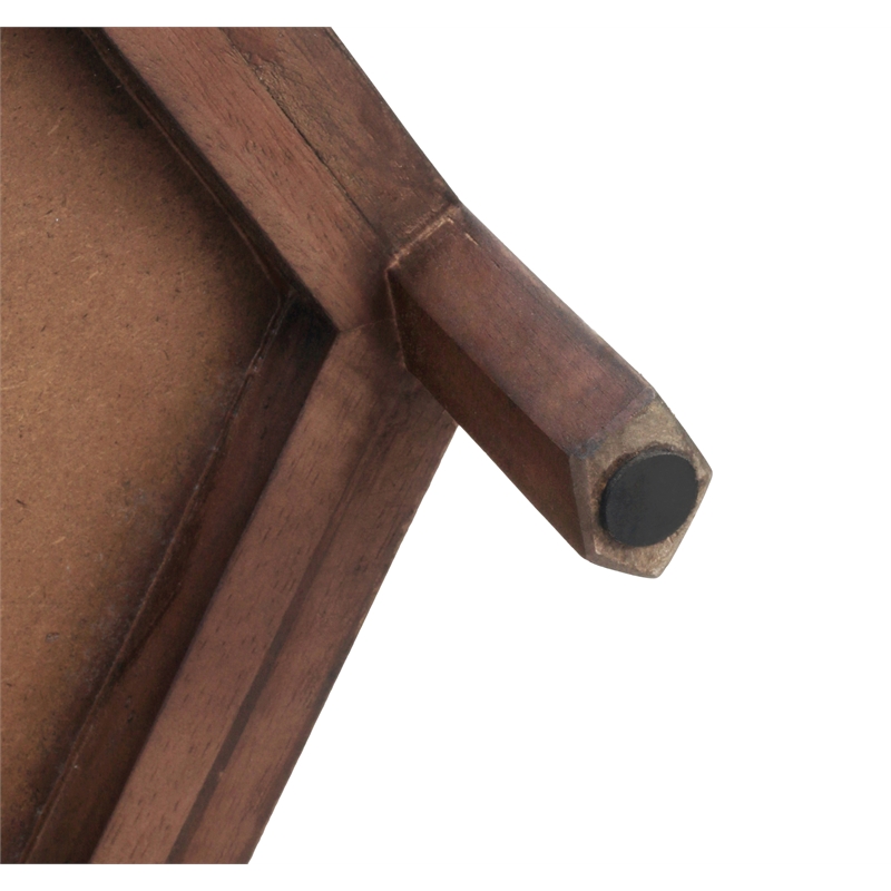 NPD Furniture Seema Wood Accent Table in Walnut