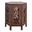 NPD Furniture Seema Wood Accent Table in Walnut