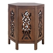 NPD Furniture Seema Wood Accent Table in Walnut