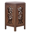 NPD Furniture Seema Wood Accent Table in Walnut